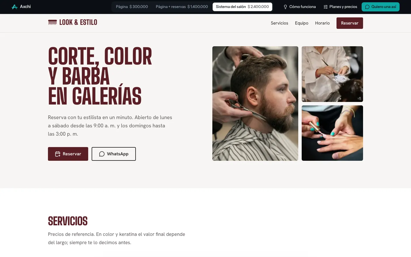 Portada de la demo de Look & Estilo en un computador