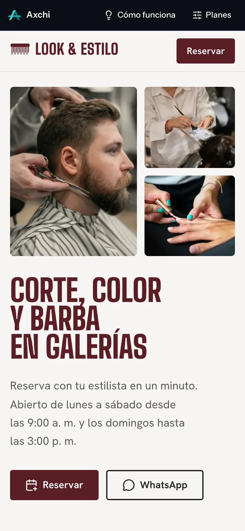 Portada de la demo de Look & Estilo en un celular