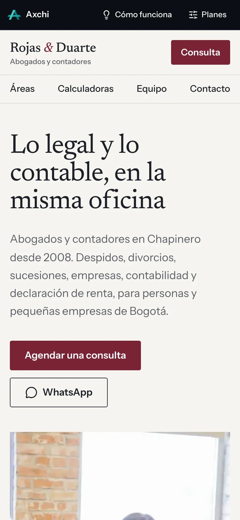 Portada de la demo de Rojas & Duarte en un celular