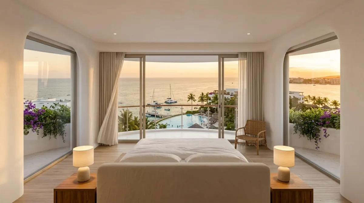 Suite con balcón y vista al mar